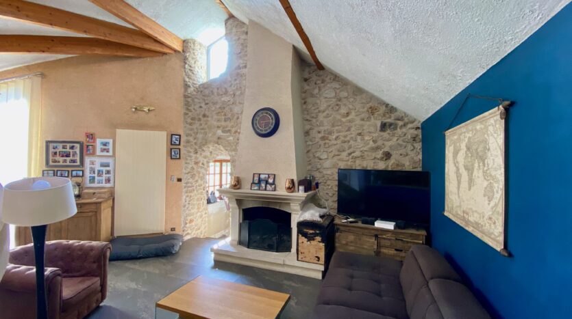 Maison-de-caractère-à-vendre-salon-carthédrale-avec-cheminée-par-INSIDE-immobilier-à-Orsay