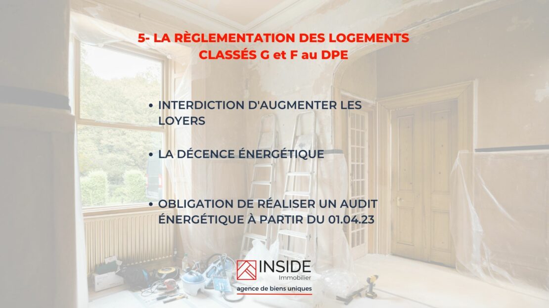 Les logements classés F ou G au DPE et la rénovation énergétique de votre logement par Inside immobilier Orsay